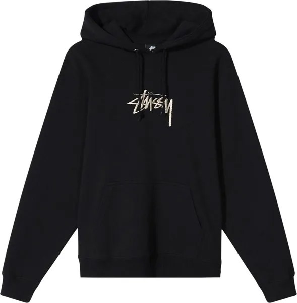 Худи Stussy Stock Logo Applique Hoodie 'Black', черный