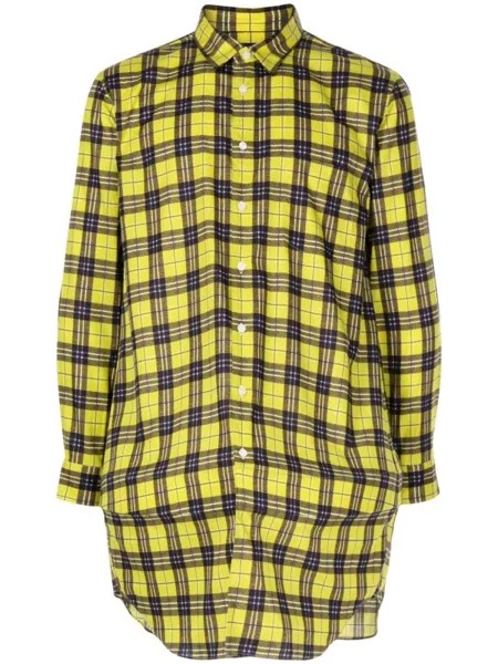 Клетчатая рубашка с длинными рукавами Comme des Garçons Homme Plus, желтый