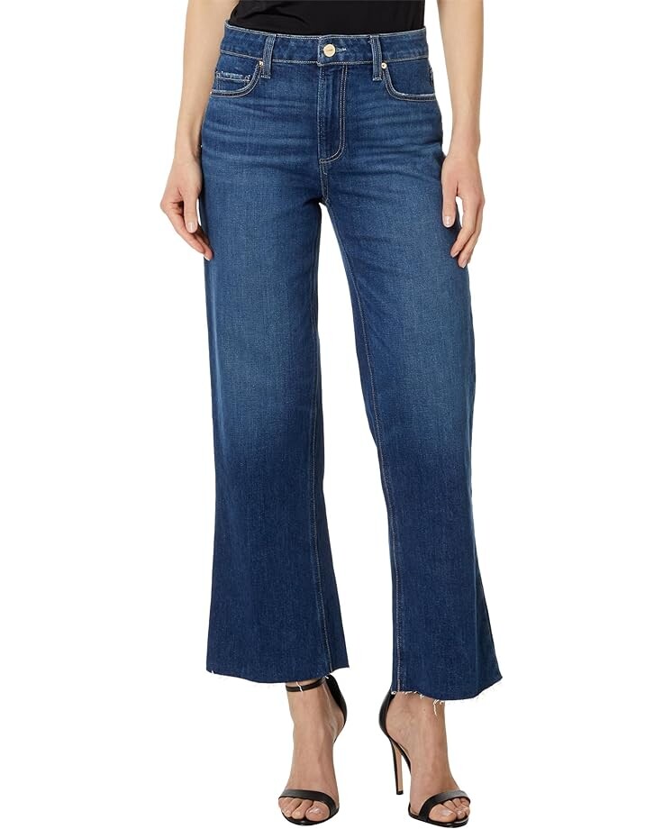 Джинсы Paige Leenah Ankle Raw Hem, цвет Saint Tropez