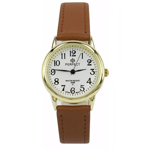 Perfect часы наручные, кварцевые, на батарейке, женские, металлический корпус, кожаный ремень, металлический браслет, с японским механизмом LX017-052-7
