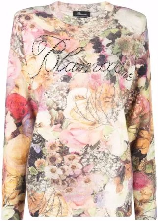 Blumarine свитер с цветочным принтом