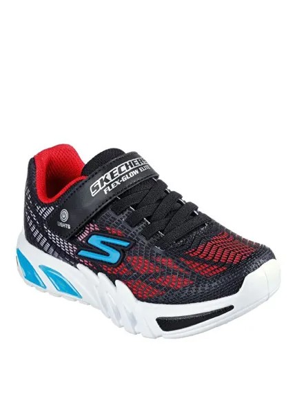 Полуботинки для мальчика чёрно-красно-синего 400137L BKRB FLEX-GLOW ELITE - VORL Skechers, синий