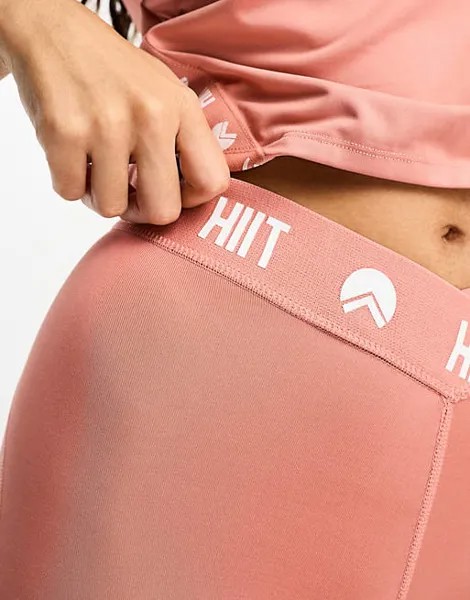 Тканые шорты с блестящим логотипом HIIT