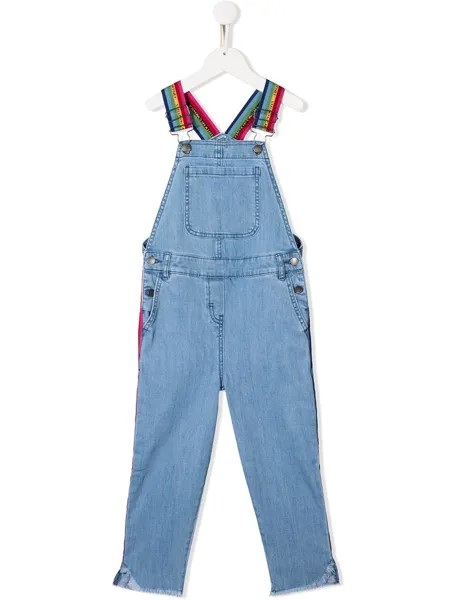 Stella McCartney Kids комбинезон из денима с контрастной отделкой