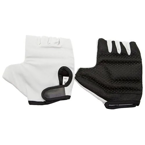 Велосипедные перчатки TBS без пальцев. материал: белая кожа с наполнителем, лайкра. размер: s арт. FTB10415