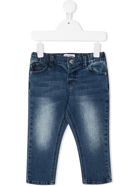 Moschino Kids джинсы скинни с эффектом потертости