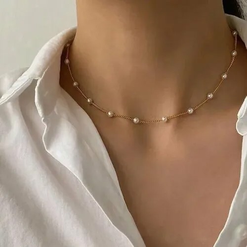 Цепь SAGE, длина 40 см, белый, золотой