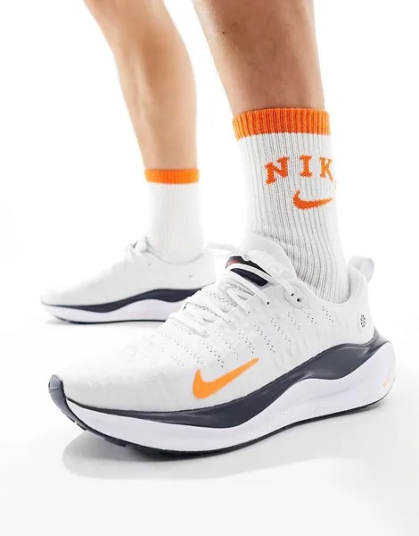 Nike Running – Reactx Infinity Run – Grey and Orange Спортивная обувь