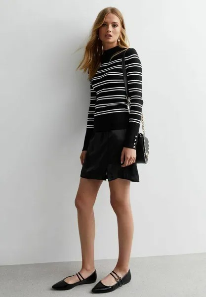 Свитер Stripe Button Cuff New Look, цвет black pattern