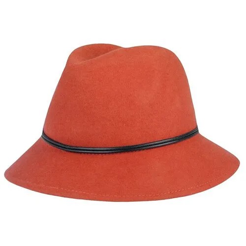 Шляпа федора GOORIN BROS., демисезон/зима, шерсть, утепленная, размер 55, оранжевый