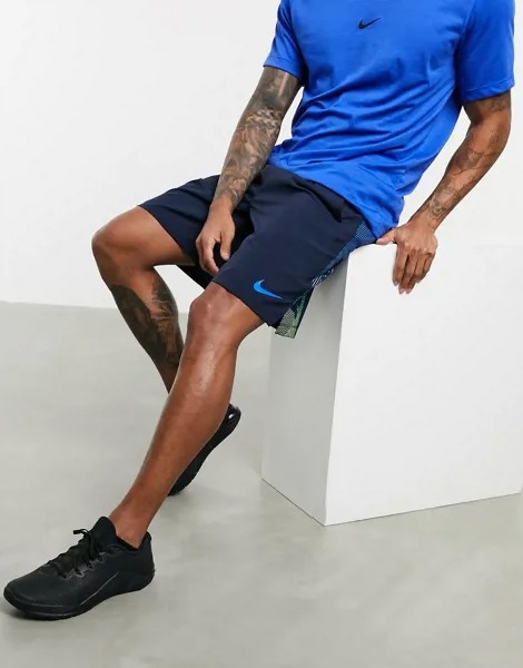 Темно-синие шорты с логотипом Nike Training Flex 2.0-Темно-синий
