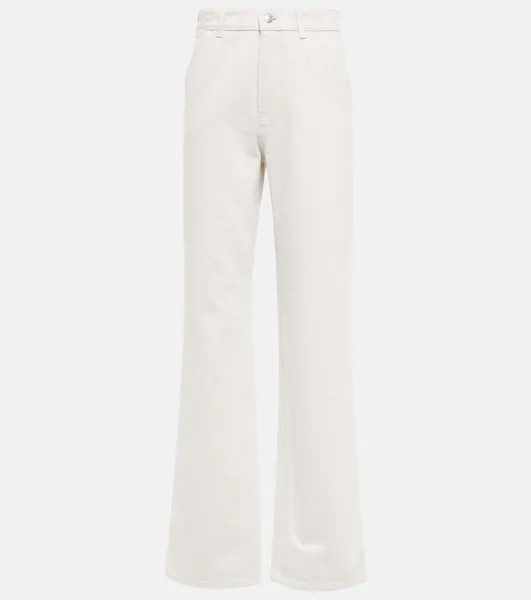 Широкие джинсы Releigh с высокой посадкой LORO PIANA, белый