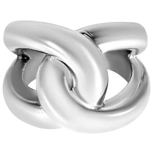 Кольцо Kalinka modern story, размер 19, белый, серебряный