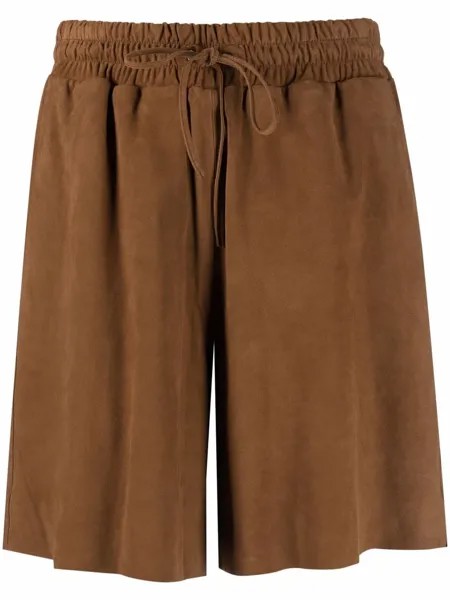 P.A.R.O.S.H. elasticated waistband suede shorts