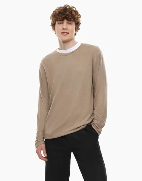 Лонгслив мужской Gloria Jeans BKT012670 бежевый M (48-50)
