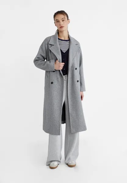 Мягкий тренч Stradivarius, серый