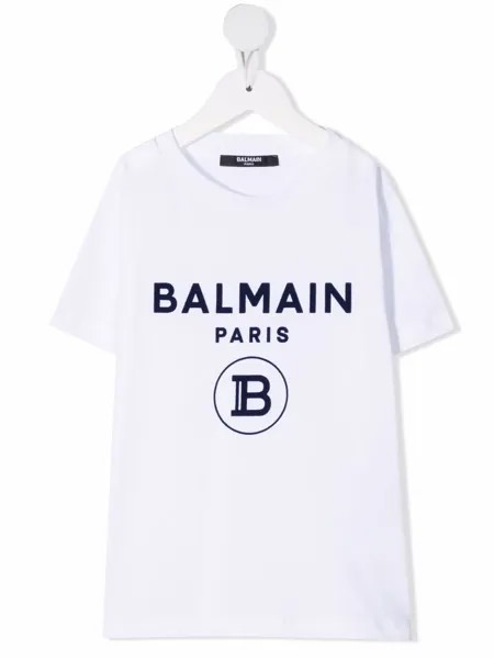 Balmain Kids футболка с логотипом