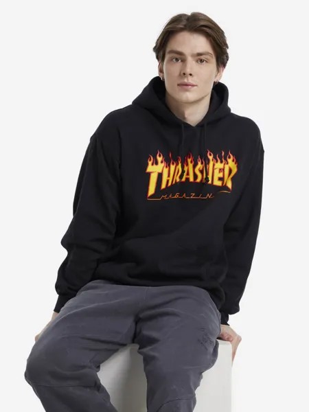 Худи мужская Thrasher Flame Logo, Черный