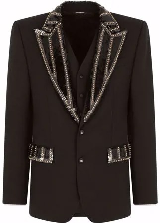 Dolce & Gabbana костюм-тройка с пайетками