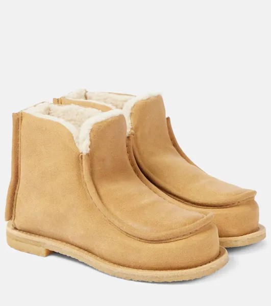 Замшевые ботильоны Jw Anderson, цвет mustaza