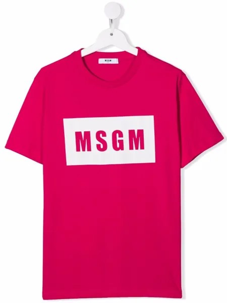 MSGM Kids футболка с логотипом
