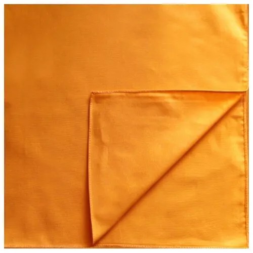 Бандана однотонная, одноцветная цвет желто-оранжевый 55 х 55 см