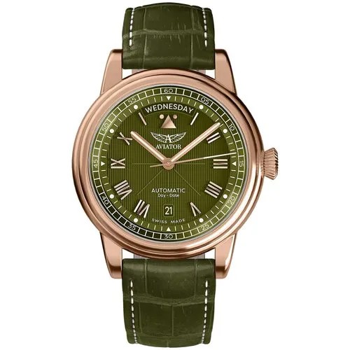 Наручные часы Aviator Aviator V.3.35.2.279.4, золотой, зеленый