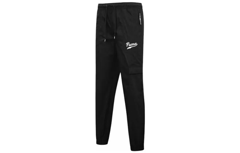 Мужские трикотажные спортивные штаны Puma, цвет Black