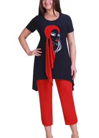 Костюм Andrea Style-1111 В цвете: Красный, Синий, Разноцветный; Размеры: 56,58,60,62,64,66,68,50,52,46,48,54,70,72,74
