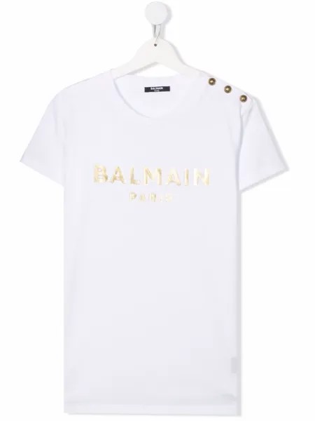 Balmain Kids футболка с логотипом