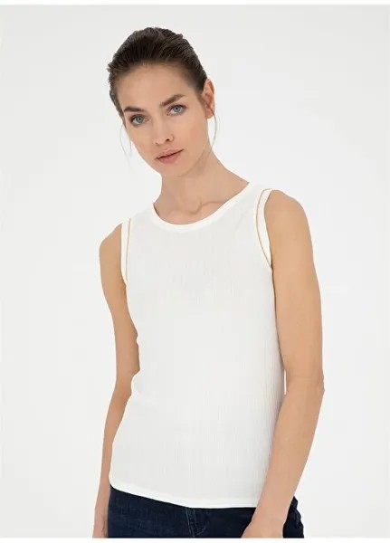 Белая женская футболка с круглым вырезом LAFES Pierre Cardin, белый