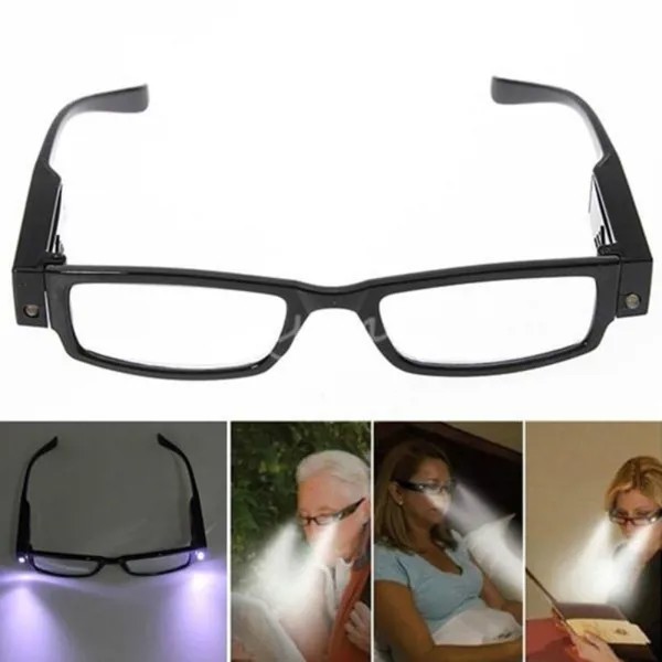 DUBERY Унисекс оправка чтение очки очки Spectacal со светодиодной диоптрийной лупой