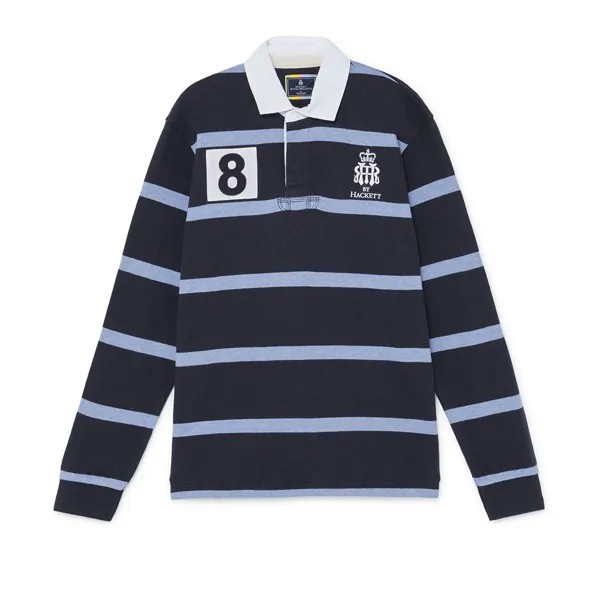 Поло Hackett Hrr Inch Stripe Rugby, синий