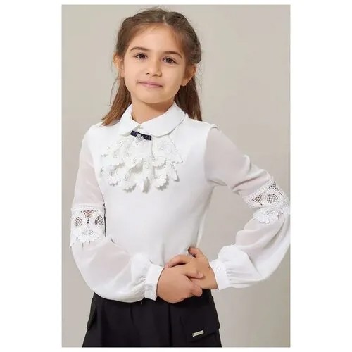 Школьная блуза Colabear, размер 154, белый