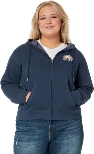 Толстовка Evening Hike Zip-Up Fleece Sweatshirt Roxy, цвет Mood Indigo