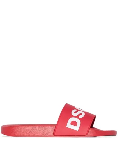 Dsquared2 шлепанцы с логотипом, красный