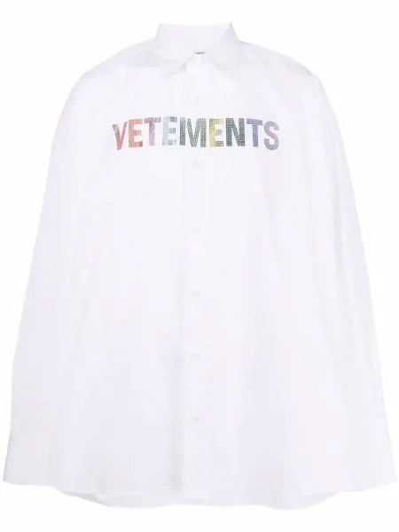 VETEMENTS рубашка с длинными рукавами и логотипом