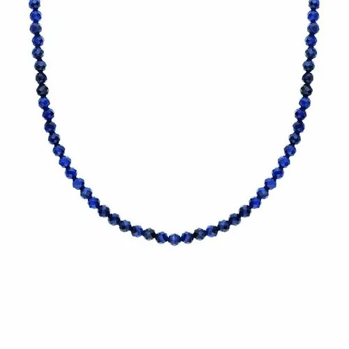 Колье Яхонт, серебро, 925 проба, шпинель, длина 35 см., синий