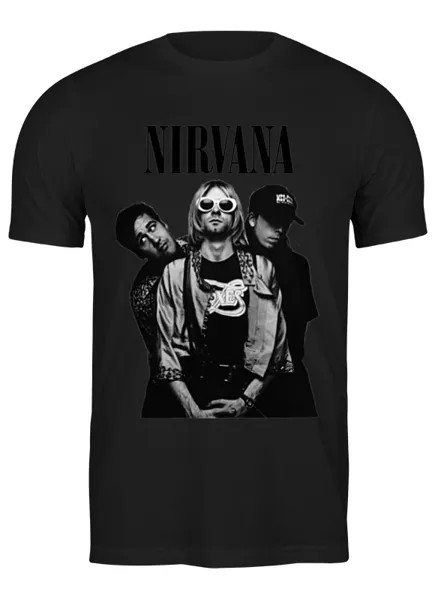 Футболка мужская Printio Nirvana group t-shirt черная 3XL