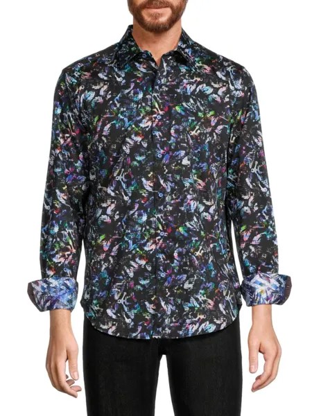 Рубашка Edmore классического кроя с абстрактным принтом Robert Graham, цвет Black Multi