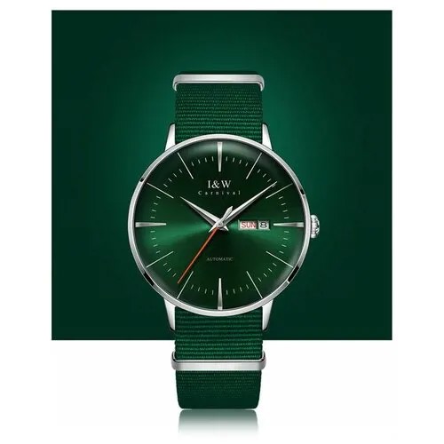 Наручные часы F5 Часы наручные механические водонепроницаемые с автоподзаводом, зеленый