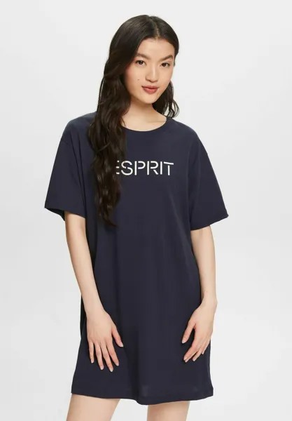 Ночная рубашка MIT LOGO Esprit, темно-синий