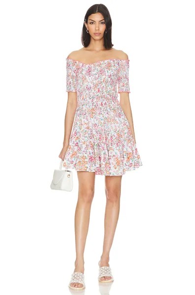 Платье мини Poupette St Barth Soledad, цвет PINK AQUARELLE