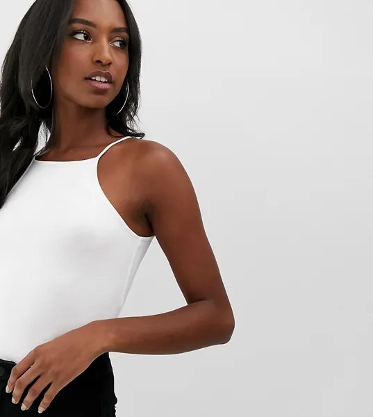 Белое боди с американской проймой ASOS DESIGN Tall-Белый