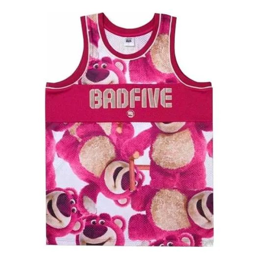 Футболка x disney история игрушек badfive графическая баскетбольная майка Li-Ning, розовый