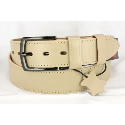 Ремень PREMIUM BELT, размер 120, бежевый