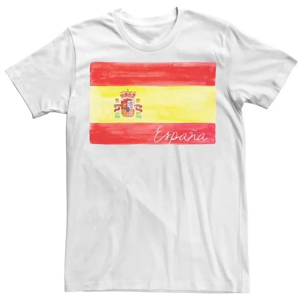 Мужская акварельная футболка HHM с флагом Испании Licensed Character