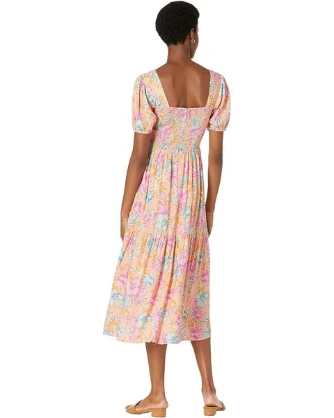 Платье Lost + Wander Sunkist Aloha Midi Dress, цвет Peach Multi