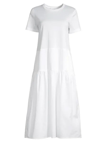 Ярусное платье-футболка Santos Max Mara Leisure, белый