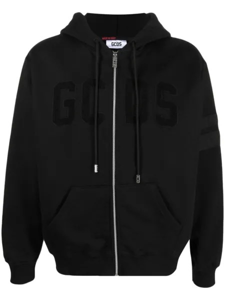 Gcds худи с вышитым логотипом, черный